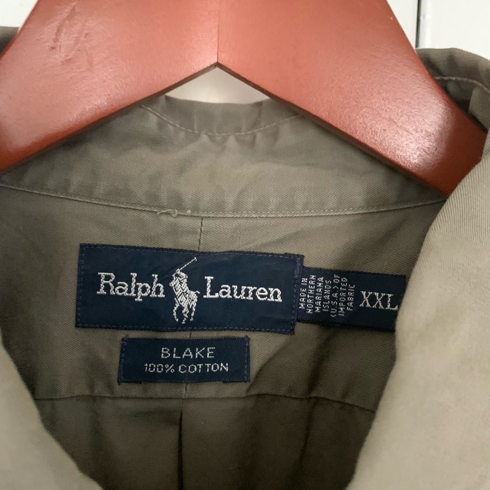 Ralph Lauren Men's Shirt in Olive Green